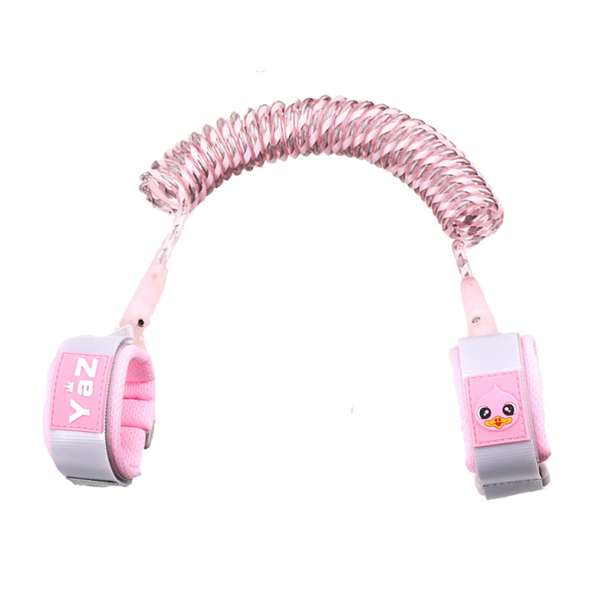 Eidyer Anti Lost Safety Wrist Link Belt, Children Harness Belt Safety Adjustable 1.5M/4.92ft Baby Toddler Reins Safety Strap Leash Walking Hand Belt Elastic Wire Rope Fluorescent and Security Lock