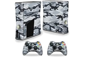 MightySkins Skin Compatible with X-Box 360 Xbox 360 S Console - Gray Camouflage | Protective, Durable, and Unique Vinyl Decal