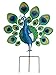 Miles Kimball 351105 Peacock Lawn Stake by Fox River Creations, Metal Yard Ornament Décor, 13