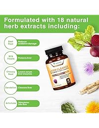 Fórmula de limpieza del hígado para desintoxicación y reparación, 1100 mg. Max Potency – 22...