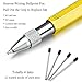 Screwdriver Pen Tool Gadget Set - Sturdy Aluminum Stylus Pen - Ruler (cm/inch/scale), Ballpoint Pen, Level Gauge, Stylus, Phillips & Flathead Screwdriver - Gift Boxed with 4 Ink Cartridges