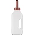 Tuff Stuff Products LBH2 2 Quart Push On Nipple Teat Cap 2 Quart Calf Milk Feeder Nursing Feeding Bottle with Hand Grip Handle