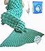 LAGHCAT Big Mermaid Tail Blanket and Mermaid tail Blanket crochet thick Adult/children(Green)