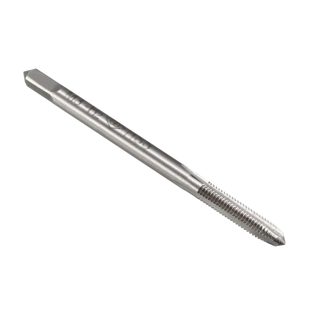 sourcing map Metric Machine Tap M3 x 0.5mm H2 High Speed Steel 3 Straight Flutes Screw Tapping Threading Machinist Repair DIY Tool
