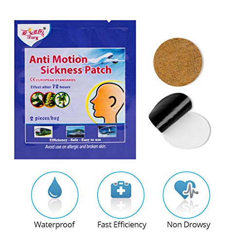 ifory Motion Sickness Patches, Cruise Ship Essentials, Non Drowsy (40