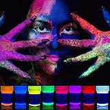 neon nights 8 x UV Body Paint Black Light Make-Up 5.5 fl oz Bodypainting Neon Blacklight Bodypaint Face Paints