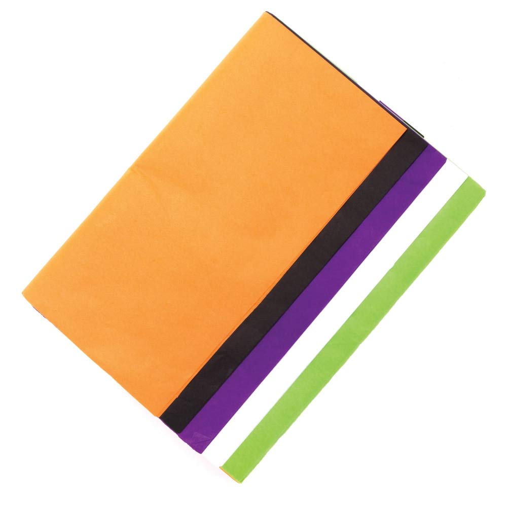 Baker Ross Tissue Paper Halloween Colours Craft Paper Pack (Pack of 25)