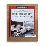 Cedar Grilling Wraps - 25 Pack (6"x7.25") - Great for Fish, Chicken, Seafood and More.