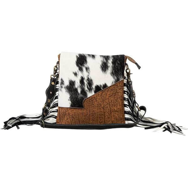 xigua Cow Texture Black Leather Crossbody Bag for Women
