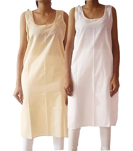 KURTIVERSE Women's Cotton Half Slip 28-Inch Short Inner Slip with 9-Inch Side Slit Sheer Dress Liner (US, Alpha, Small, Regular, Regular, Beige) at Amazon Women's Clothing store