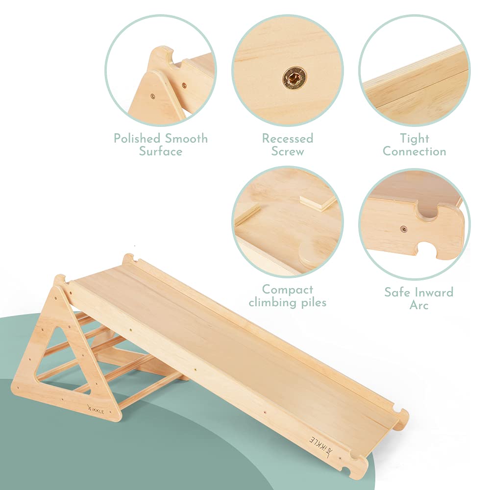 Mua ikkle Climbing Ramp and Slide, Reversible Wooden Slide Kids' Indoor ...