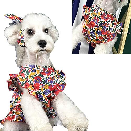 送料0円短納期 犬の服の夏の薄いセクションの子犬かわいいテディシュナウザーの王女は ヘアバンド 赤 を含むペットスカートコットンスカートスカート Xl 感謝の声続