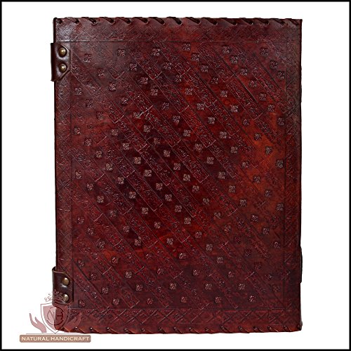 2 Leather+Medieval+Embossed+Handmade+Notebook