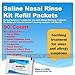 TONELIFE 80 Count Saline Nasal Care Refills +2 Nasal Sprayer - Nasal Salt 2.7g Each Pouch | Refill Kit | 80 Buffered Salt Packets | for 300ml 500ml Sinus Rinse Kit-Nose Cleaner-Nasal Wash Bottle