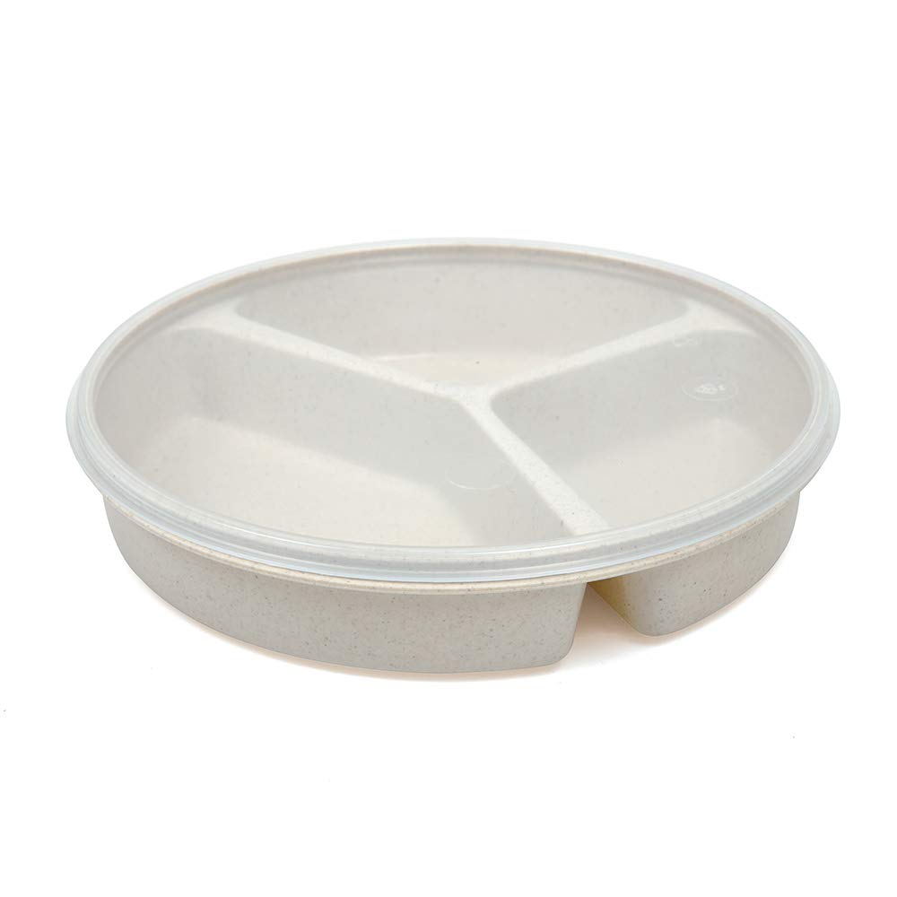 Partitioned Scoop Dish with Lid - Red: Health & Personal Care
