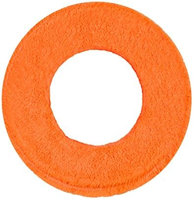 Dust Mop Pads, Euleven Dry Refill Pads-2 Pack for EU-3058G &amp;EU-3059AG Use with Mopping Robotic Sweeper for Commercial Microfiber Mops, Washable Mop Frames (φ130mmφ260mm, Orange)