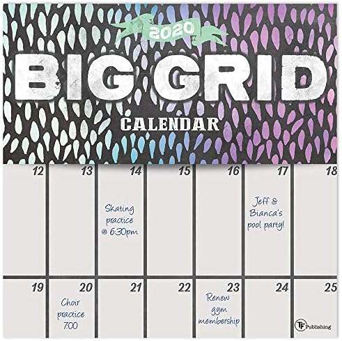 2020 Big Grid - Chalk Planning Wall Calendar