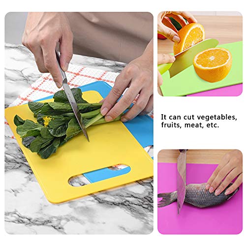 Portable Plastic Cutting Board, Large Plastic Cutting Board Set, Commercial or Kitchen Plastic