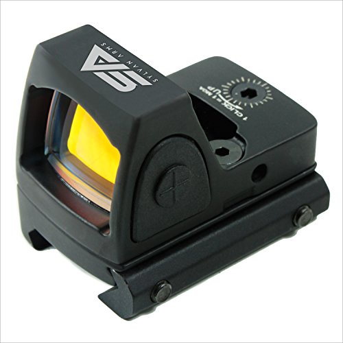 RED DOT Tactical Sight 3.25 MOA LED AX-32 Adjustable RMR 1X Magnification for Rifles by Sylvan Arms (Half Inch Picatinny)