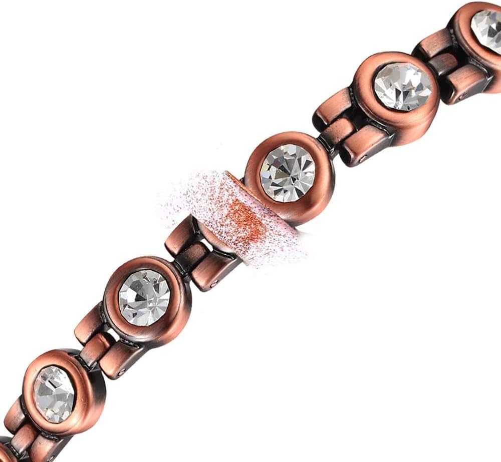 Copper Ankle Bracelets Crystal Anklet for Women Arthritis Pain Relief: Health & Personal Care