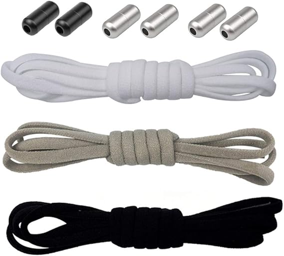 Amazon Co Jp 伸びる靴紐 結ばない靴ひも 脱ぎ履き簡単 手間を省く ほどけない シューレース 作業靴 レディース メンズ 子供 妊婦 高齢者 くつひも ゴム 3足分 6本 シューズ バッグ