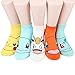 Socksense Choice Famous Japanese Series Animation Print Crew Socks (Pokemon_5pairs)