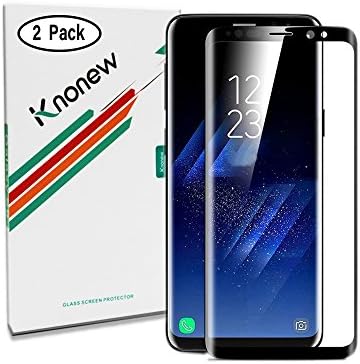 [2-Pack] KNONEW Galaxy s9 Screen Protector Tempered , HD Clear 9H Hardness Tempered，Anti-Scratch, Anti-Fingerprint, For Samsung Galaxy s9 Glass Screen Protector (Black)