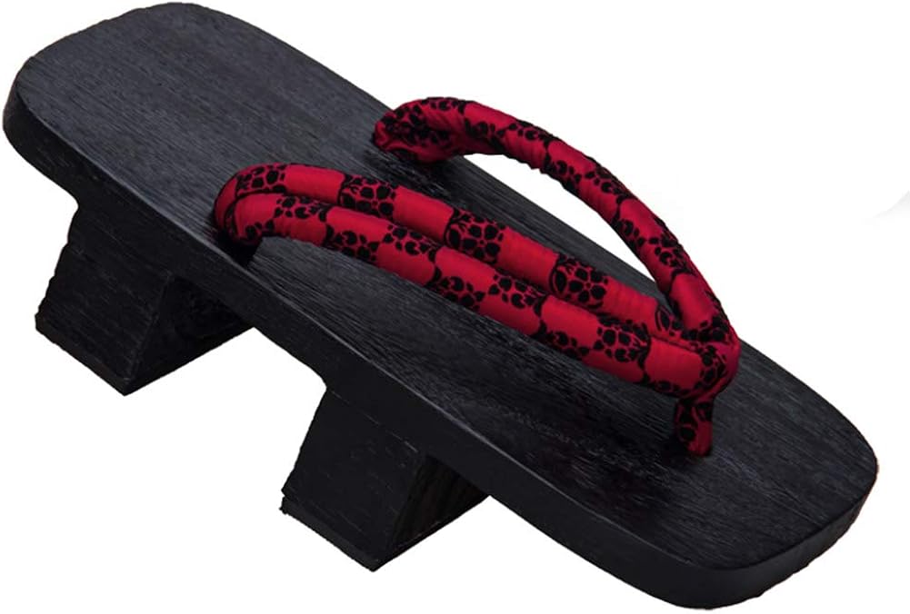Men's Japanese Traditional Kimono Geta Sandals Wide Sole TwoTeeth