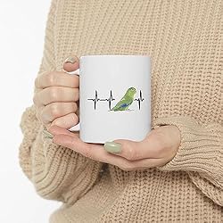Green Pacific Parrotlet Heartbeat Lifeline Coffee