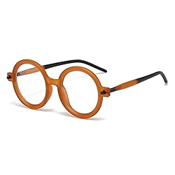 Gleyemor Retro Round Blue Light Glasses for Men