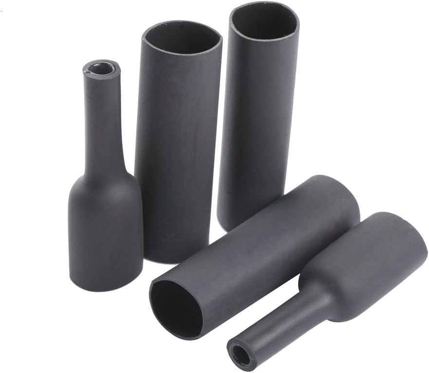 Alex Tech 32pcs 1/2 inch Heat Shrink Tubing 3:1 Shrink Ratio - Black - Dual Wall Adhesive Lined Tube Wrap Electrical Wire Cable