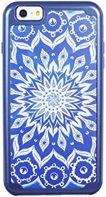 iPhone 6 / 6S Plus Case ,Fashional Flower Heavy Duty [Slim Thin]Shock Absorption Scratch Resistant TPU Skin Silicone Full-body Protective for Apple iPhone 6 / 6S Plus (blue mandala)