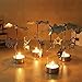 Highpot Spinning Candle Holder Silver Angel Charms Spin Around Candle Holder Rotary Candleholder Carousel Candles (D)