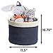 mDesign Knit Baby Nursery Closet Organizer Bin for Stuffed Animals, Toys, Blankets, Towels - Large, Navy/Ivory