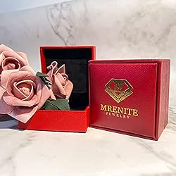 MRENITE 1ct 10K Rose Gold Solitaire Oval Cut
