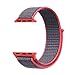 38sportnylon-electricpink QIENGO Compatible with Watch Band 38MM, Nylon Sport Loop Hook Loop Fastener Adjustable Closure Wrist Strap Replacment Band Compatible with Watch Series 1/2/3,38mm, Electric Pink