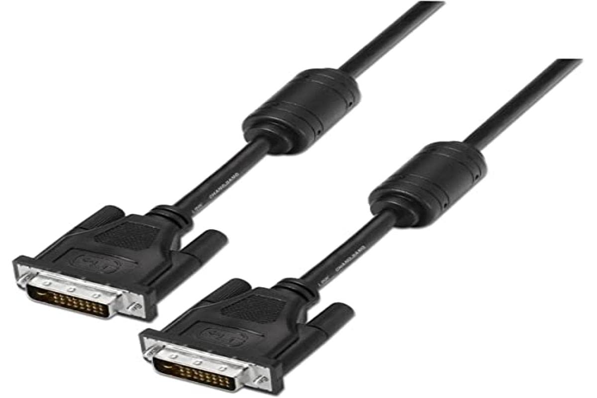 AISENS A117 – 0089 – DVI 24 + 1 Cable with Ferrite (1.8 m, Supports Resolutions of 2560 x 1600) Black