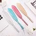 Frienda 16 Pieces Feather Gel Ink Rollerball Pens Feather Ballpoint Black Ink Pens, 0.38 mm Point