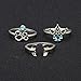 DDLBiz 9pcs/Set Women Vintage Bohemian Silver Stack Rings Above Knuckle Rings Set Jewelry Gift (Silver)