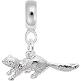 Ferret Charm Dangle Beads for Bracelets & Necklaces