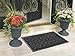 Front Door Mat Large Outdoor Indoor Entrance Doormat BY ABI Home - Charcoal Black Polypropylene Waterproof Low Profile Door mats Stylish Welcome Mats Garage Patio Snow Scraper Front Doormats Buy Now