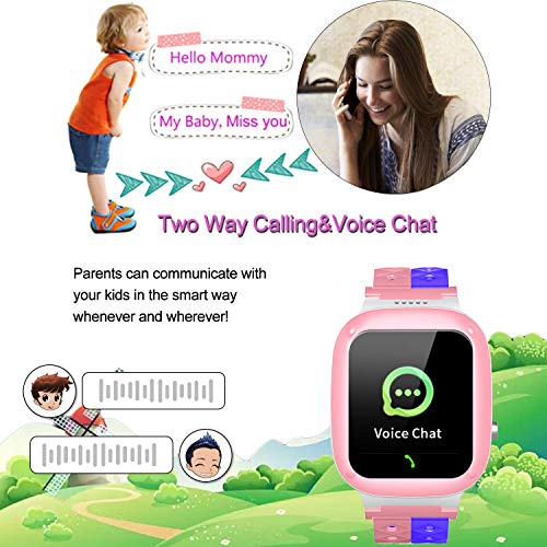 Kids smartwatch waterproof with LBS/GPS tracker smart watch phone 3-12 SOS camera for boys girls Christmas gifts game watches