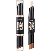 ETUDE Play 101 Stick Contour Duo - Original | Creamy Shading and Highlighter Duo for Easy Contouring Makeup, Kbeauty, Korean Makeup
