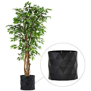 DELUXE 6 Feet Tall FICUS Silk Leaf Artificial Tree + 8