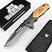 BearCraft Folding Knife in Carbon Design Inclusive **Free eBook** | Outdoor Survival Pocket-Knife | One-Hand Rescue Knife with Glass Breaker and Belt Cutter