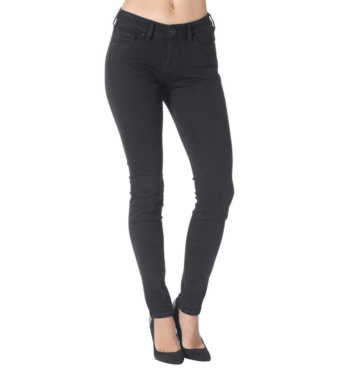 mid rise super stretch skinny jeans