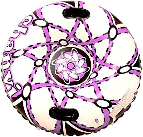 Snow Tube with Grip Handles, Winter Inflatable Snow Sled Round- 38 Inch(purple)
