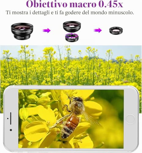 APEXEL 2 in 1 Camera Lens 12.5X Macro Phone Lens 0.45×Wide Angle Lens for Samsung Galaxy S10