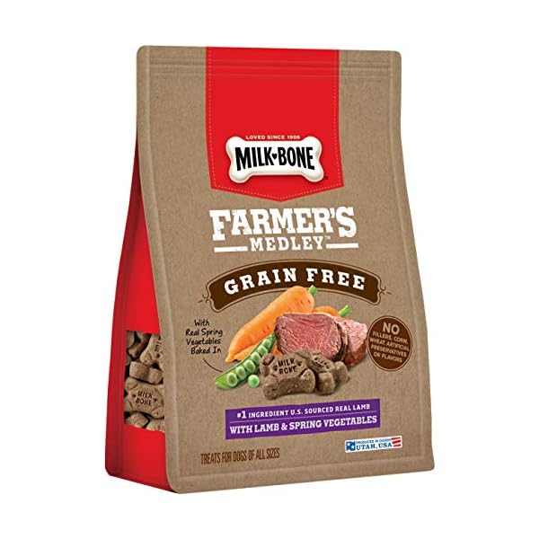 MilkBone Farmer’s Medley Dog Treats, Lamb & Spring Vegetables, 12