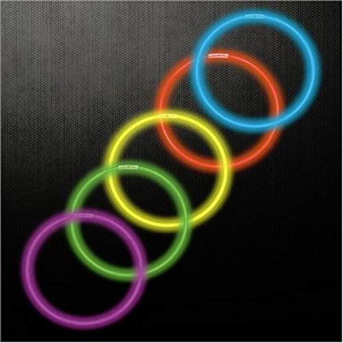 Windy City Novelties 22" Premium Glow Necklaces - 50 Pack - Select Your Color! (Multi Color)